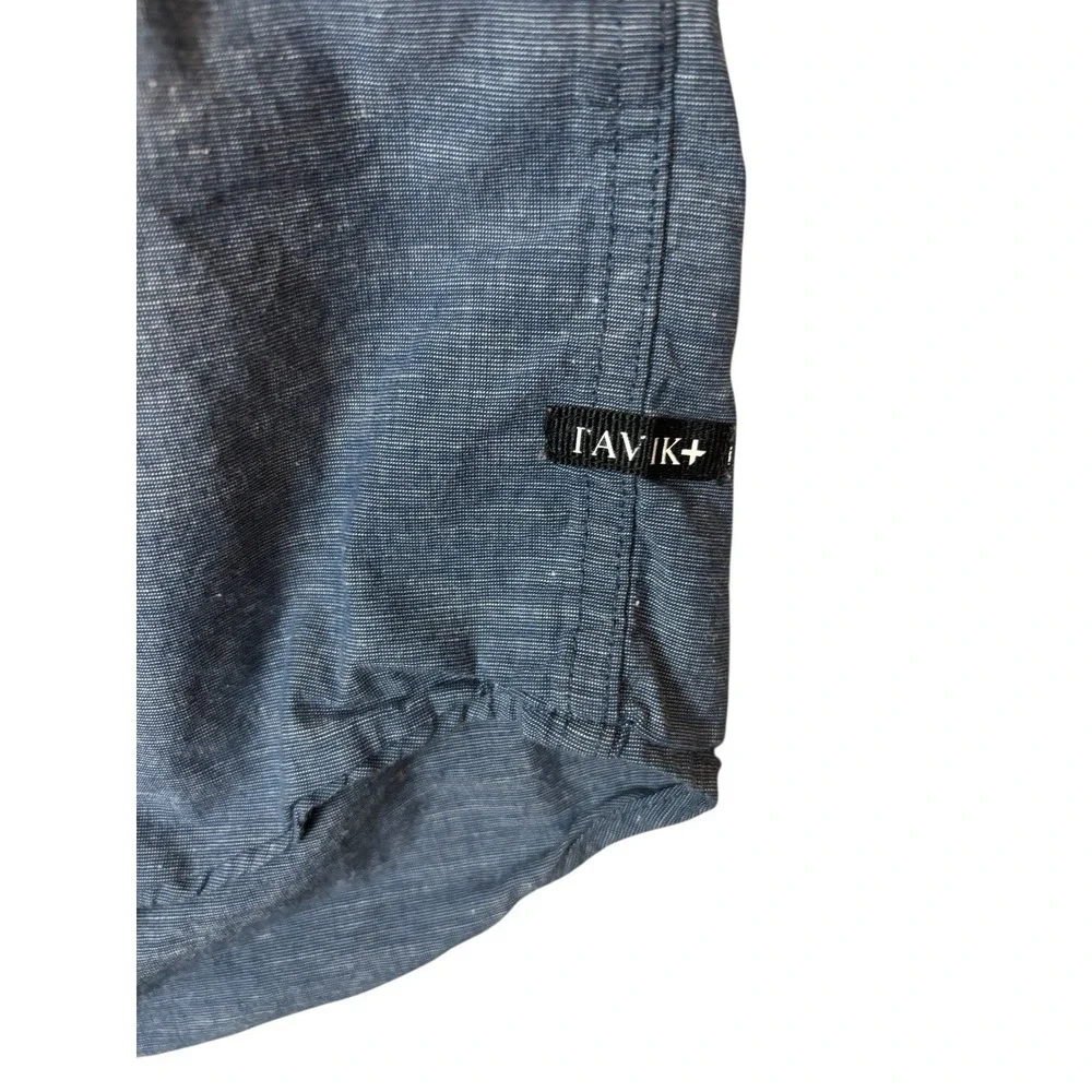 Tavik Shirt Mens Medium Blue‎ Chambray Linen Like Long Sleeve Button Up
